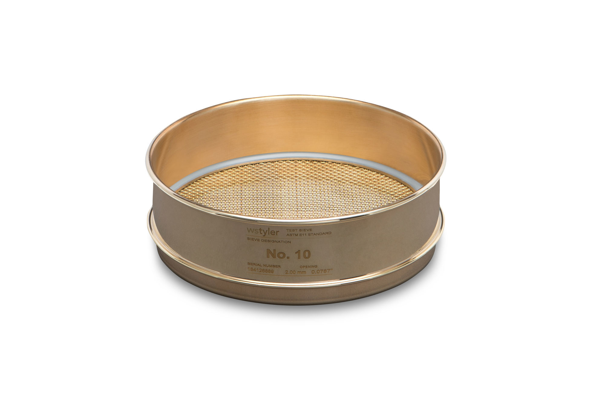 Picture of WS Tyler 8" Diameter Brass Frame/Brass Cloth Test Sieves - 4711