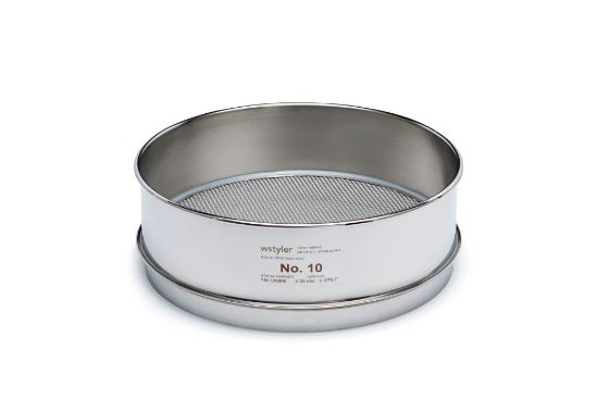 Picture of WS Tyler 8" Diameter Stainless Steel Frame/Stainless Steel Cloth Test Sieves - 5176