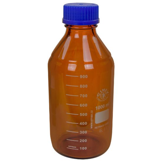 Picture of Simax® Amber Glass Media/Storage Bottles - BMA1000
