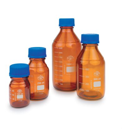 Picture of Simax® Amber Glass Media/Storage Bottles