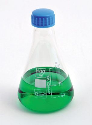 Picture of United Scientific Screw Cap Glass Erlenmeyer Flasks