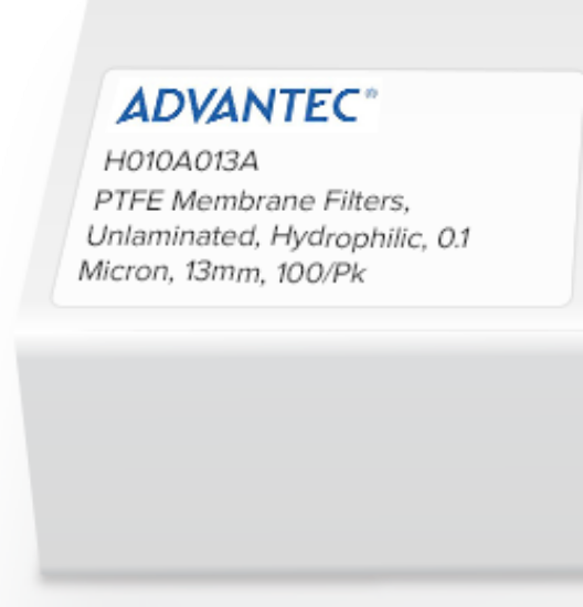 Picture of Advantec Unlaminated PTFE Hydrophilic Membrane Filters - H010A293D
