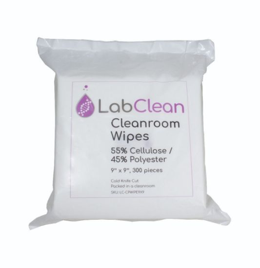 Picture of LabClean™ 55% Cellulose/45% Polyester Cleanroom Wipes - CPWIPE9X9