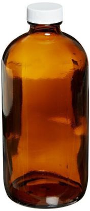 Picture of ProSource Scientific Boston Round Amber Glass Bottles