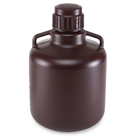 Picture of Globe Scientific Diamond® RealSeal™ Round Amber HDPE Carboys - 7240010AM