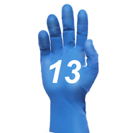Picture of Ronco Silktex™ XPL 13.0mil Blue Latex Gloves - 865XPL