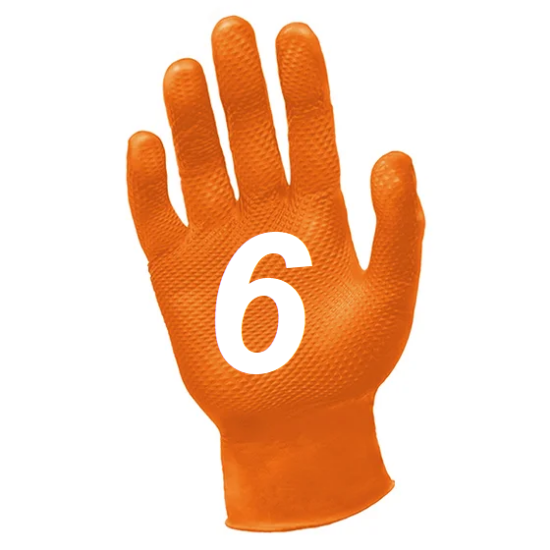 Picture of Ronco Octopus Grip™ 6.0mil Orange Nitrile Gloves - 768XL